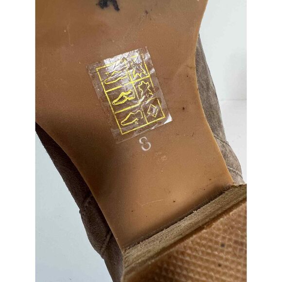 Jeffrey Campbell Taggart Laser Cutout Tan Suede Boho Booties Sz. 8 - Picture 6 of 8